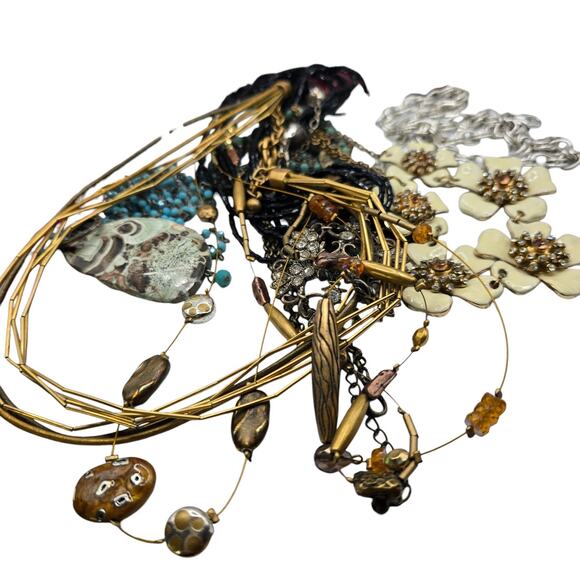 Jewelry Lot Junk Craft Necklaces Mixed Approx 1 Lb Vintage Modern SKU 3084 READ - Picture 3 of 5